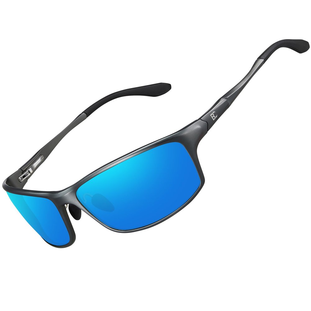 BIRCEN Polarized Mens Sunglasses: UV Protection Sports Shades for Men Women Sport Driving with Al-Mg Frame