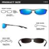 BIRCEN Polarized Mens Sunglasses: UV Protection Sports Shades for Men Women Sport Driving with Al-Mg Frame view 3