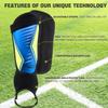 Rawxy Football Soccer Shin Guards with Exceptional Flexible Soft Light Weight - Great for Boys Girls Junior Youth(Blue Yellow, S&M) view 2