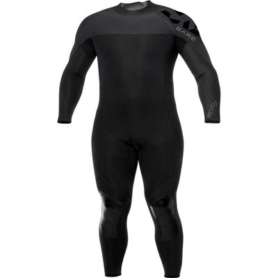 BARE 5MM Revel Men's Full Wetsuit | Combines Comfort and Flexibility | Made from a Blend of Neoprene and Laminate | Designed for All Watersports Including Scuba Diving and Snorkeling | Grey MLT