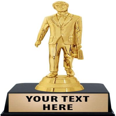 Crown Awards Salesman Trophies with Custom Engraving, 6" Personalized Salesman Trophy On Black Base 10 Pack