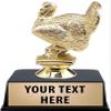 Crown Awards Turkey Trophies with Custom Engraving, 4.5" Personalized Thanksgiving Turkey Trophy On Black Base 5 Pack Prime view 1