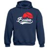 Xtreme Apparrel Boston City Baseball Skyline Men's Fan Hoodie Sweatshirt (Navy Hoodie, 4XL) view 1