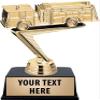 Crown Awards Fire Engine Trophies with Custom Engraving, 5" Personalized Gold Fire Truck Trophy On Black Base 5 Pack Prime view 1