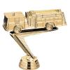 Crown Awards Fire Engine Trophies with Custom Engraving, 5" Personalized Gold Fire Truck Trophy On Black Base 5 Pack Prime view 2