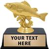 Crown Awards Fish Trophies with Custom Engraving, 4.25" Personalized Gold Perch Fish Trophy On Black Base 10 Pack view 1