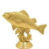 Crown Awards Fish Trophies with Custom Engraving, 4.25" Personalized Gold Perch Fish Trophy On Black Base 10 Pack view 2