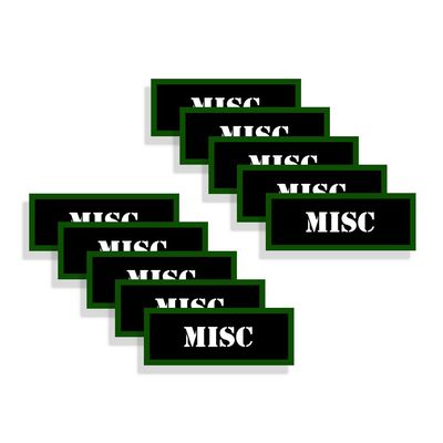 Speed Demon Hot Rod Shop Ammo Can Labels MISC for Miscellaneous Ammunition and Firearm Supplies- 10 Pack Adhesive Vinyl 3"x1.15"