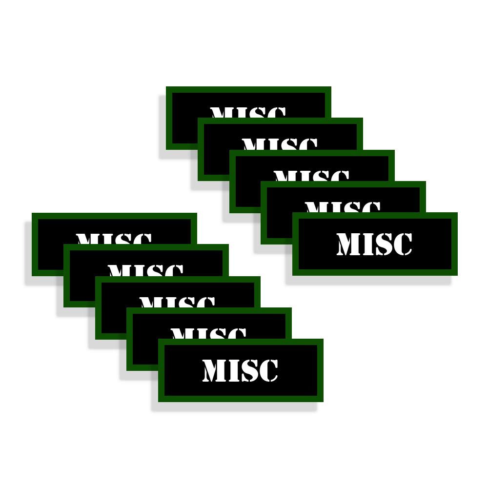 Speed Demon Hot Rod Shop Ammo Can Labels MISC for Miscellaneous Ammunition and Firearm Supplies- 10 Pack Adhesive Vinyl 3"x1.15"
