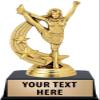 Crown Awards Cheerleading Trophies with Custom Engraving, 6" Personalized Star Cheerleader Award Trophy On Black Base 10 Pack view 1