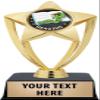 Crown Awards Reading Trophies with Custom Engraving, 6" Personalized Reading Bookworm Trophy On Black Base 10 Pack view 1