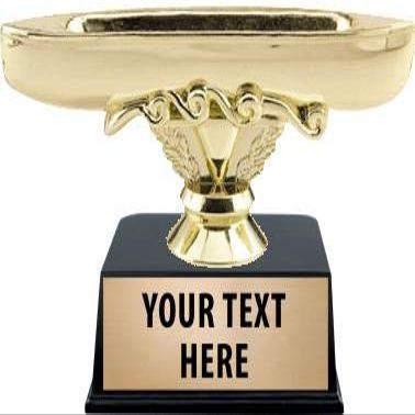 Crown Awards Canoe Trophies with Custom Engraving, 3.25" Personalized Canoe Trophy On Black Base 20 Pack