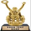 Crown Awards Wheelchair Sports Trophies with Custom Engraving, 6" Personalized Wheelchair Sports Trophy On Black Base 5 Pack Prime view 1