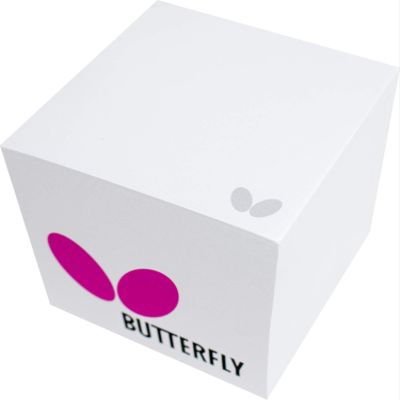 Butterfly Note Block - Table Tennis/Ping Pong Accessory - Keep Tabs On All Your Opponents - Non-Adhesive Post Notes - Each Page Has Wing Logo - Great Gift Choice