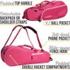 Athletico 6 Racquet Tennis Bag | Padded to Protect Rackets & Lightweight | Professional or Beginner Tennis Players | Unisex Design for Men, Women, Youth and Adults (Pink) view 2