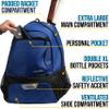 Athletico Premier Tennis Backpack - Tennis Bag Holds 2 Rackets in Padded Compartment | Separate Ventilated Shoe Compartment | Tennis Bags for Men or Women (Blue) view 4