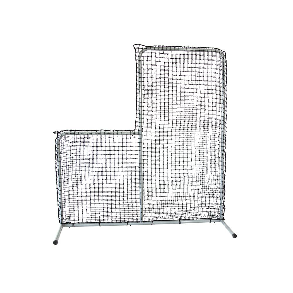 Skywalker Sports Baseball and Softball Pitching Screen | Batting Practice Equipment | 6ft Black L Screen with UV Treated Net and Steel Frame