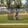 Skywalker Sports Baseball and Softball Pitching Screen | Batting Practice Equipment | 6ft Black L Screen with UV Treated Net and Steel Frame view 2