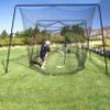 Skywalker Sports Baseball and Softball Pitching Screen | Batting Practice Equipment | 6ft Black L Screen with UV Treated Net and Steel Frame view 3