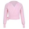 Freebily Girls Knit Wrap Long Sleeve Ballet Dance Cardigan Sweaters Gymnastics Coat Pink# 5-6 view 1
