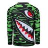 Cycling Jersey Men Long Sleeve MTB Motorcycle T Shirt Bike Bicycle Clothes Breathable Shark Green Size L view 2