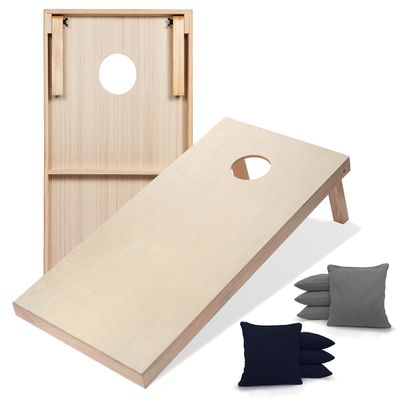 Tailgating Pros Premium Cornhole Game - Regulation or Tailgating Size Corn Hole Boards w/Corn Filled Bags & Optional LED Lights