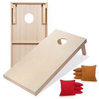 Tailgating Pros Premium Cornhole Game - Regulation or Tailgating Size Corn Hole Boards w/Corn Filled Bags & Optional LED Lights