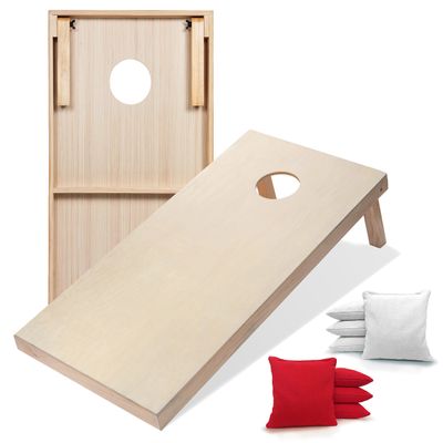 Tailgating Pros Premium Cornhole Game - Regulation or Tailgating Size Corn Hole Boards w/Corn Filled Bags & Optional LED Lights