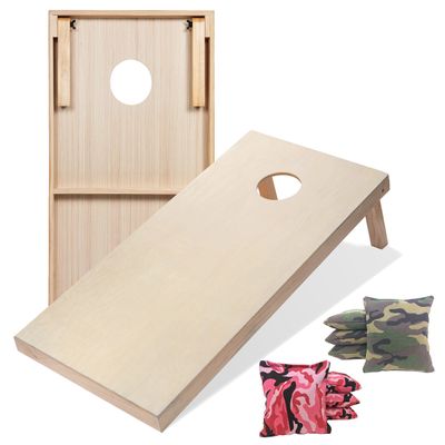 Tailgating Pros Premium Cornhole Game - Regulation or Tailgating Size Corn Hole Boards w/Corn Filled Bags & Optional LED Lights