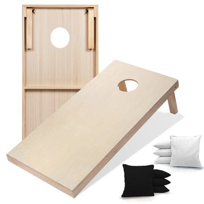Tailgating Pros Premium Cornhole Game - Regulation or Tailgating Size Corn Hole Boards w/Corn Filled Bags & Optional LED Lights