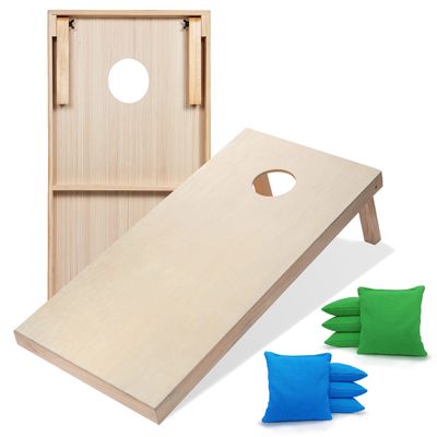 Tailgating Pros Premium Cornhole Game - Regulation or Tailgating Size Corn Hole Boards w/Corn Filled Bags & Optional LED Lights