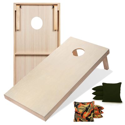 Tailgating Pros Premium Cornhole Game - Regulation or Tailgating Size Corn Hole Boards w/Corn Filled Bags & Optional LED Lights