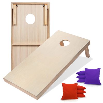 Tailgating Pros Premium Cornhole Game - Regulation or Tailgating Size Corn Hole Boards w/Corn Filled Bags & Optional LED Lights
