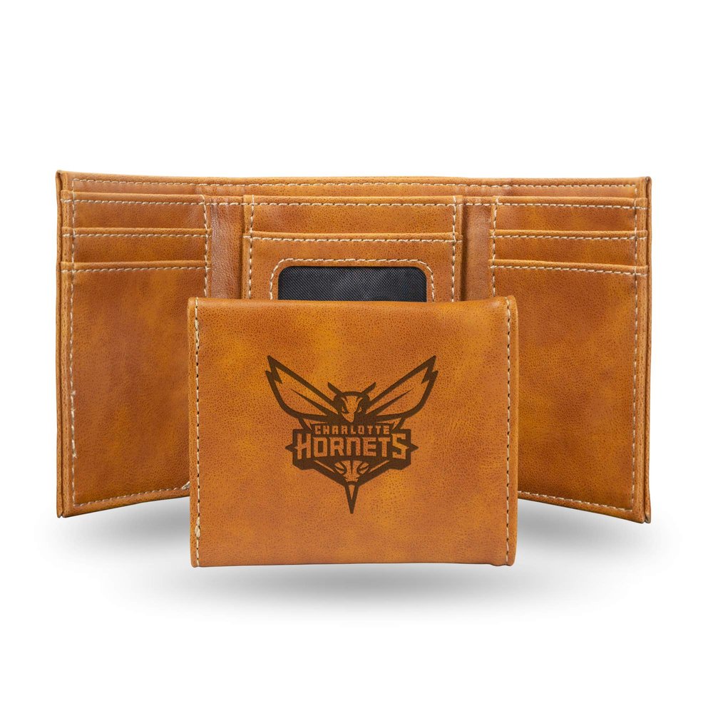 Rico Industries Laser Engraved Trifold Wallet, Charlotte Hornets