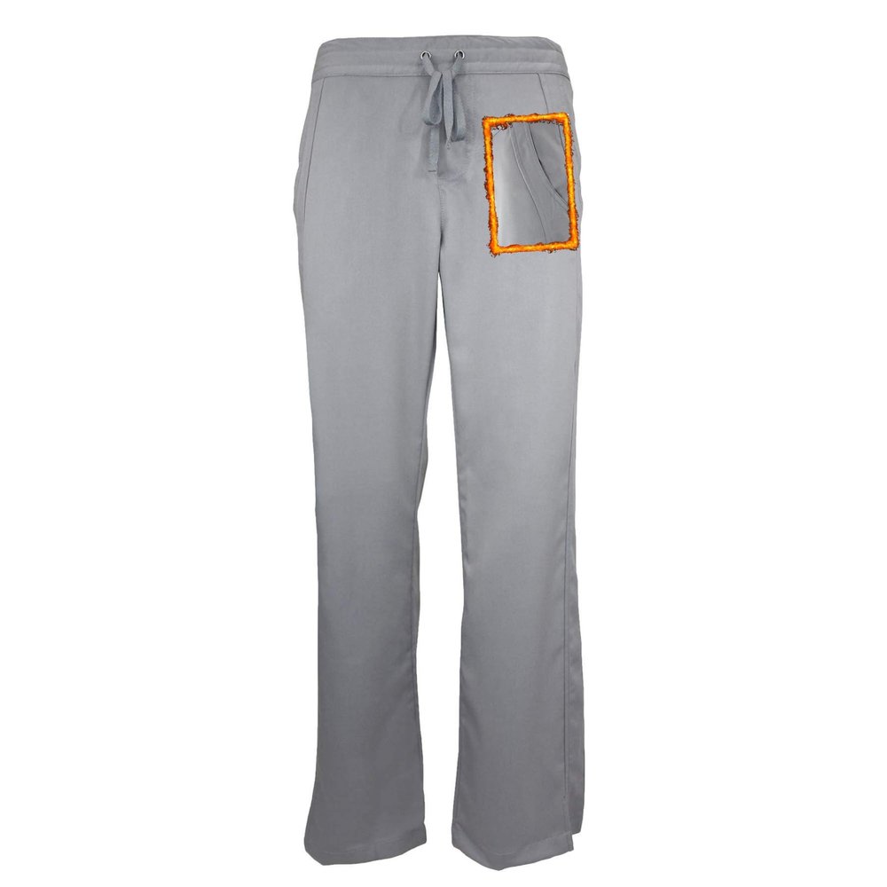 M&M SCRUBS Women's Soft Modern Fit 2 Pocket Drawstring Scrub Pant (Grey, X-Large)