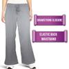 M&M SCRUBS Women's Soft Modern Fit 2 Pocket Drawstring Scrub Pant (Grey, X-Large) view 3