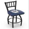 Holland Bar Stool Co. L018-25" Black Wrinkle Butler Swivel Bar Stool with Jailhouse Style Back by The view 1