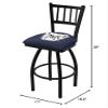 Holland Bar Stool Co. L018-25" Black Wrinkle Butler Swivel Bar Stool with Jailhouse Style Back by The view 2