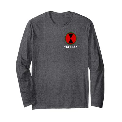 7th Infantry Division Shirt - 7th ID Shirt Veteran Wh LS