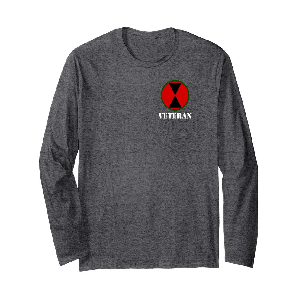 7th Infantry Division Shirt - 7th ID Shirt Veteran Wh LS