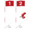 KINGTOP 6ft Golf Flagstick Basic, Portable Five-Section Design for Backyard Practice Putting Green, Driving Range Golf Pin Flag Hole Cup Set, Gift Idea, 2-Pack view 1