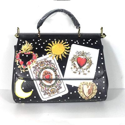 Nal Sur Luxury Italy Brand Ethnic Flower Print Bag Leather Lady Handbag Women's Colorful Shoulder Bag