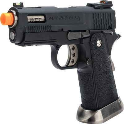 Evike Airsoft - WE-Tech Hi-Capa 3.8 Brontosaurus Gas Blowback Airsoft Pistol (Color: Black)