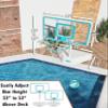Dunn-Rite Splash & Shoot Outdoor Adjustable Height Swimming Pool Basketball Hoop w/Ball, Base, & 18 Inch Stainless Steel Rim, Made in USA, Clear view 3