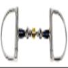 CHALLENGER Horse Sweet Iron 4-1/2" D-Ring Bit 3-Piece Dog Bone Mouth w/Rings 35615A view 1