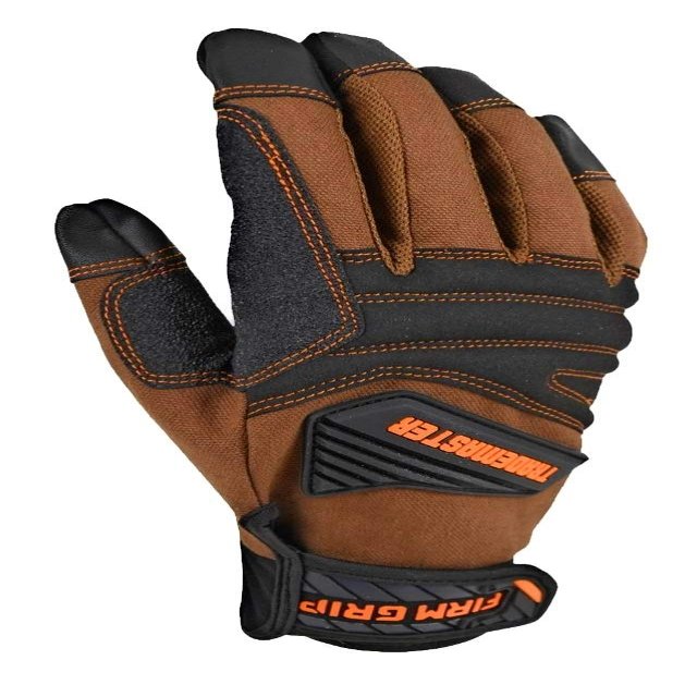 Firm Grip Trademaster Size Large Duck Canvas Gloves tan Touchscreen Compatible