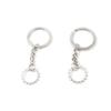 100 PCS Antique Silver Keyrings Keychains Key Ring Chains Tags Clasps N1JS6 Cog Steampunk Gear Gearwheel view 1