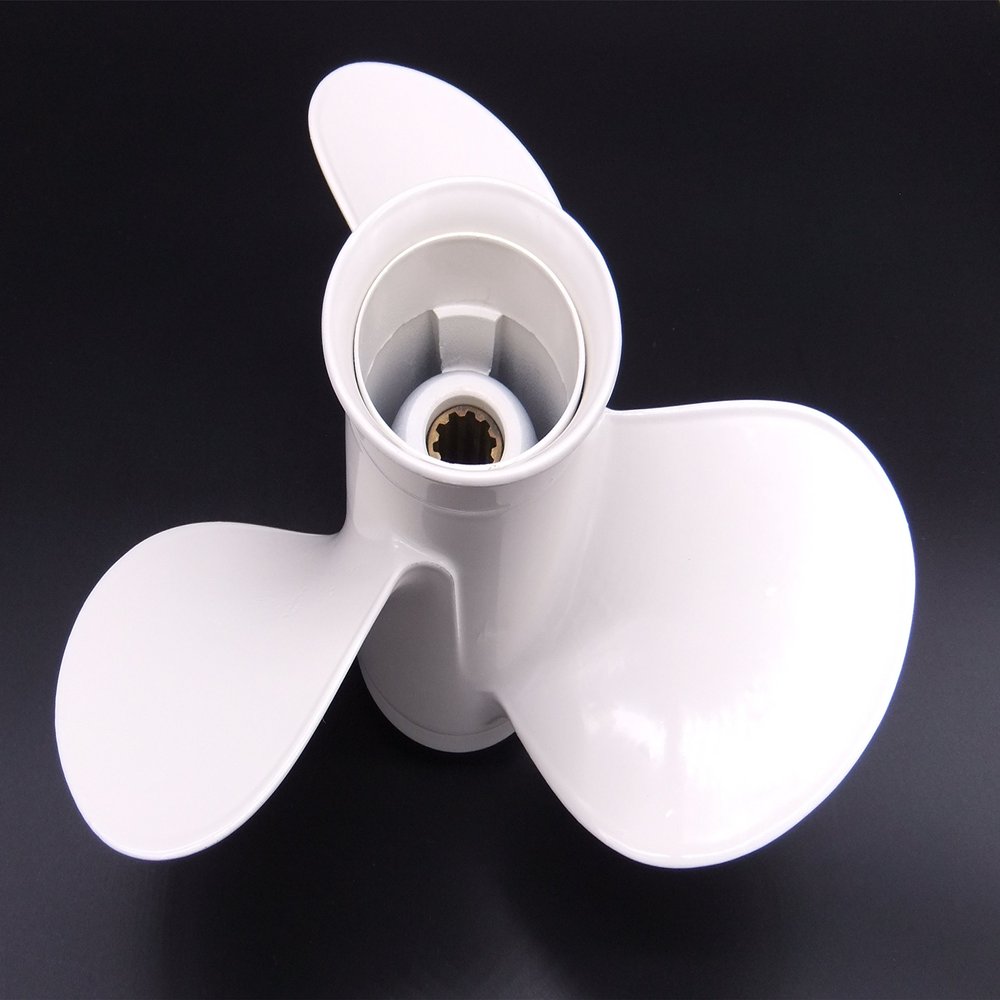 664-45945-00-EL Aluminum Alloy 9 7/8x10 1/2 F Propeller for Yamaha 20HP 25HP 30HP Outboard Engine 9.875x10.5