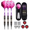 sanfeng Soft tip Darts Set 18 Gram - Professional Darts Plastic Tip with Brass Barrel + 50 Rubber o-Rings + Purple Aluminum Shafts + 6 Pattern Flights + 30 Tips for Electronic Dartboard view 1