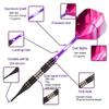 sanfeng Soft tip Darts Set 18 Gram - Professional Darts Plastic Tip with Brass Barrel + 50 Rubber o-Rings + Purple Aluminum Shafts + 6 Pattern Flights + 30 Tips for Electronic Dartboard view 2